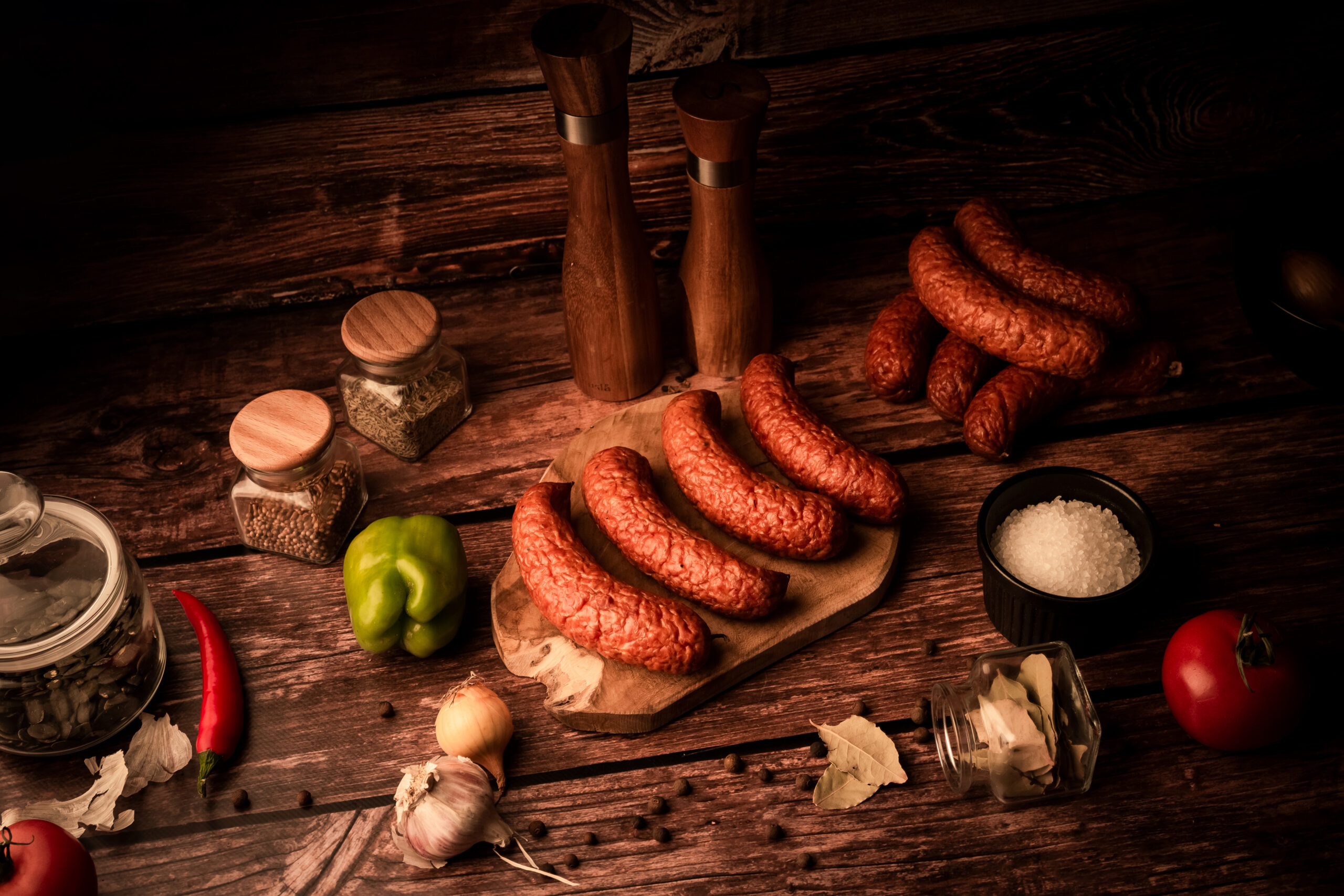 Kiełbasa myśliwska robiona ze składników lokalnych